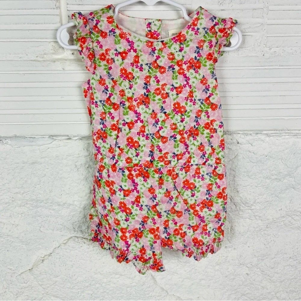 Gymboree colorful cotton Floral romper size 2T